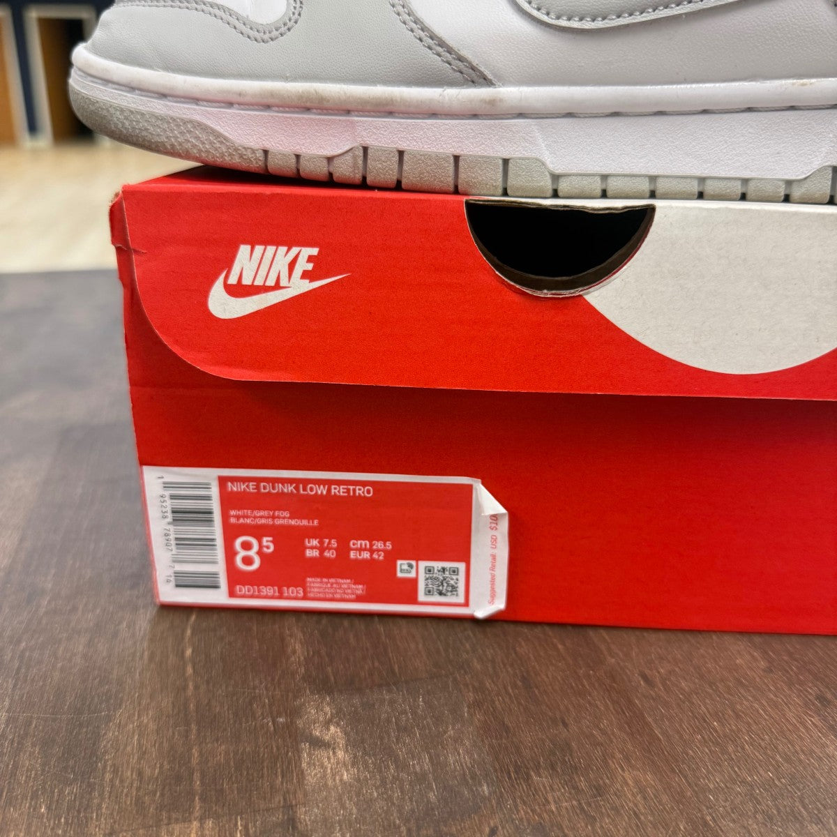 Nike Dunk Low Grey Fog - Image 3