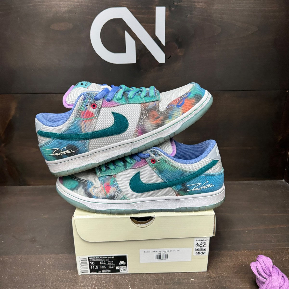 Nike SB Dunk Low Futura Laboratories Bleached Aqua - Image 1