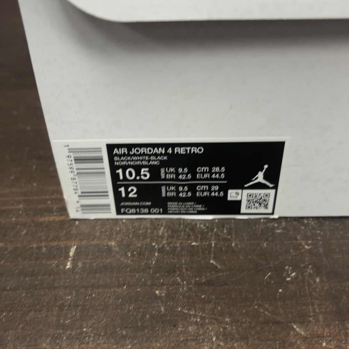 Jordan 4 Retro White Thunder Size 10.5 (Pre-Owned)