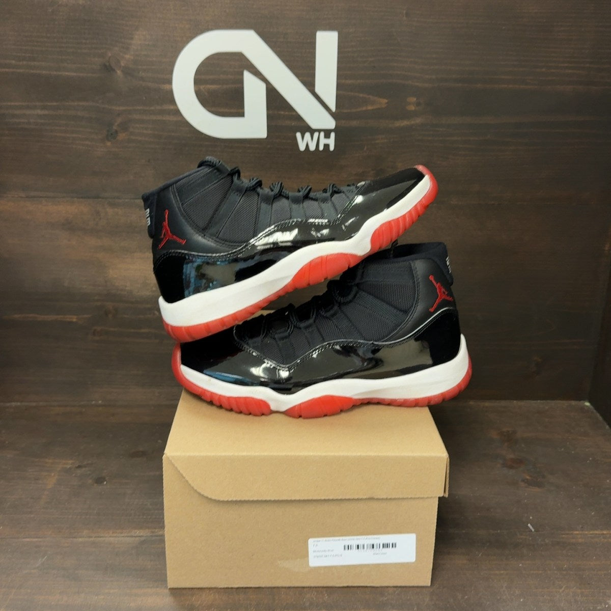 Jordan 11 Retro Playoffs Bred (2019) Size 7.5 (Pre-Owned) - Image 1