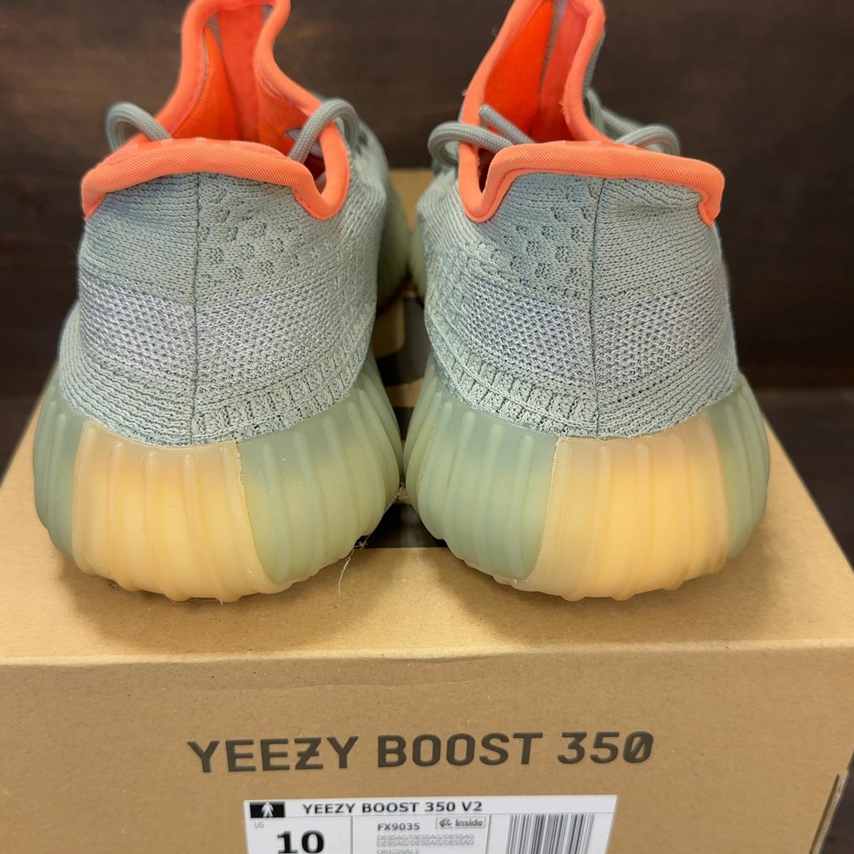 adidas Yeezy Boost 350 V2 Desert Sage Size 10 (Pre-Owned) - aux