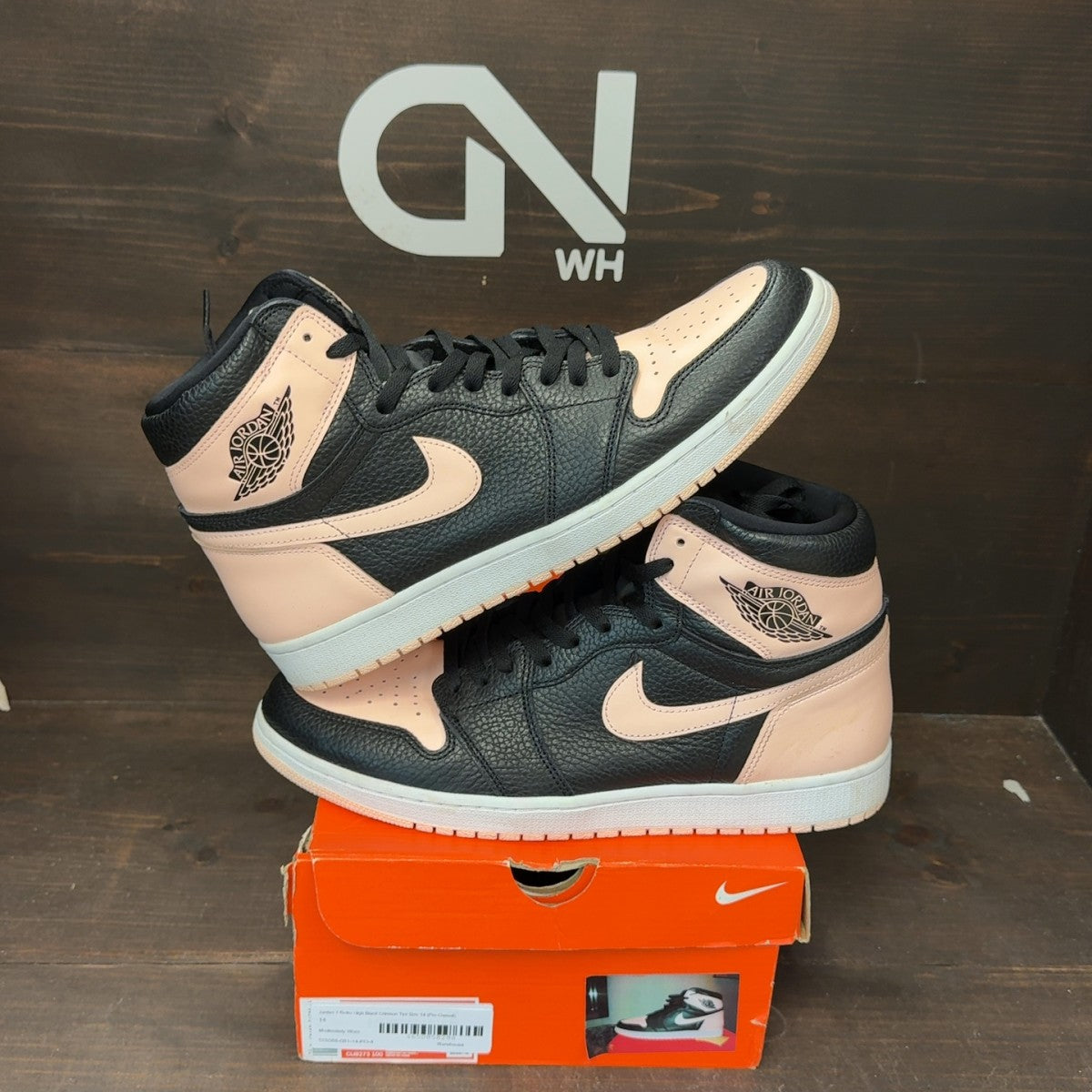 Jordan 1 Retro High Black Crimson Tint Size 14 (Pre-Owned) - Image 1