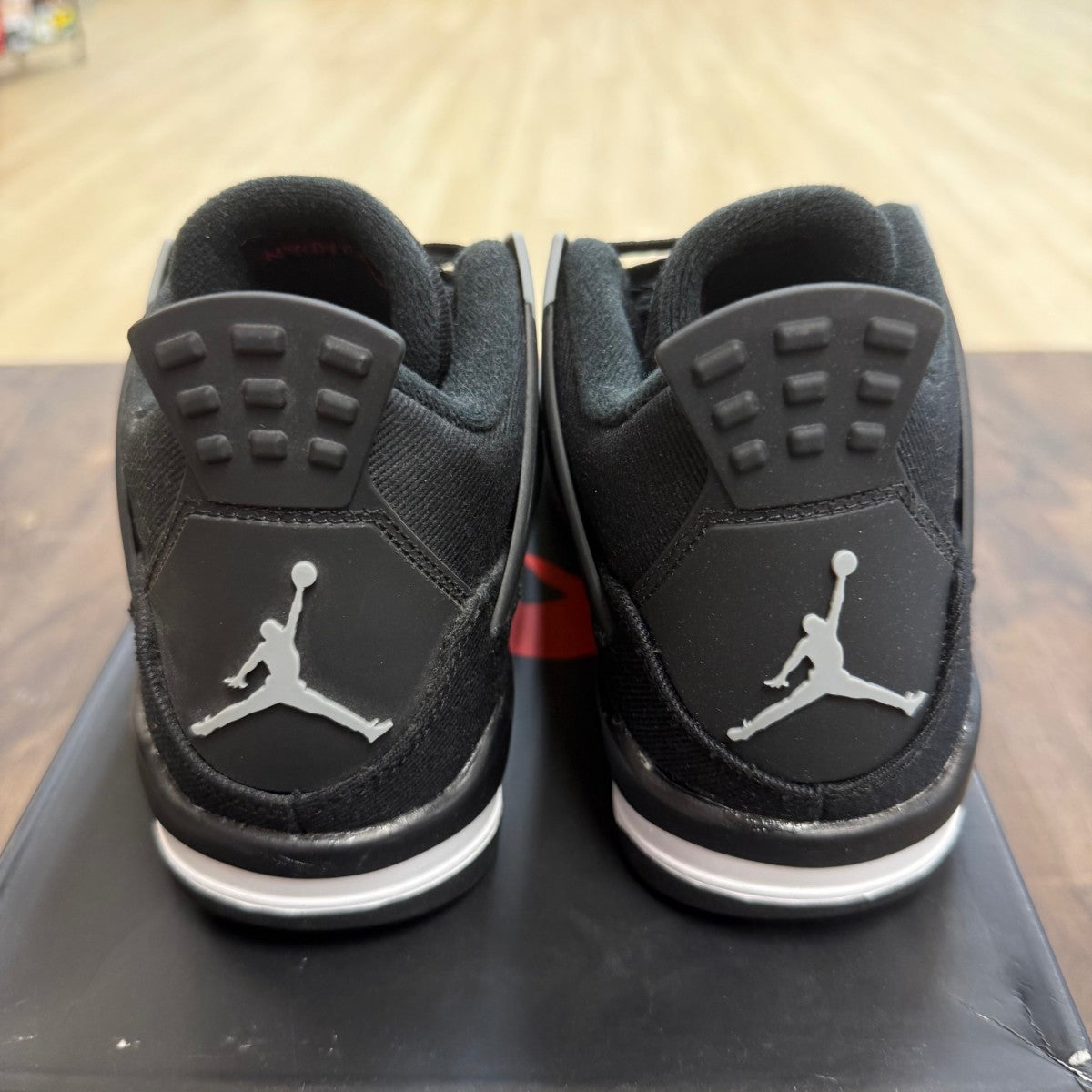 Jordan 4 Retro Black Canvas (GS) - Image 6