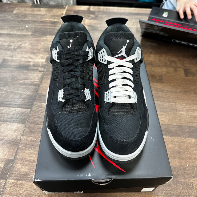 Black Canvas Jordan 4 (USED)