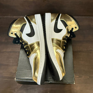 Jordan 1 Mid Metallic Gold Black White - Image 4