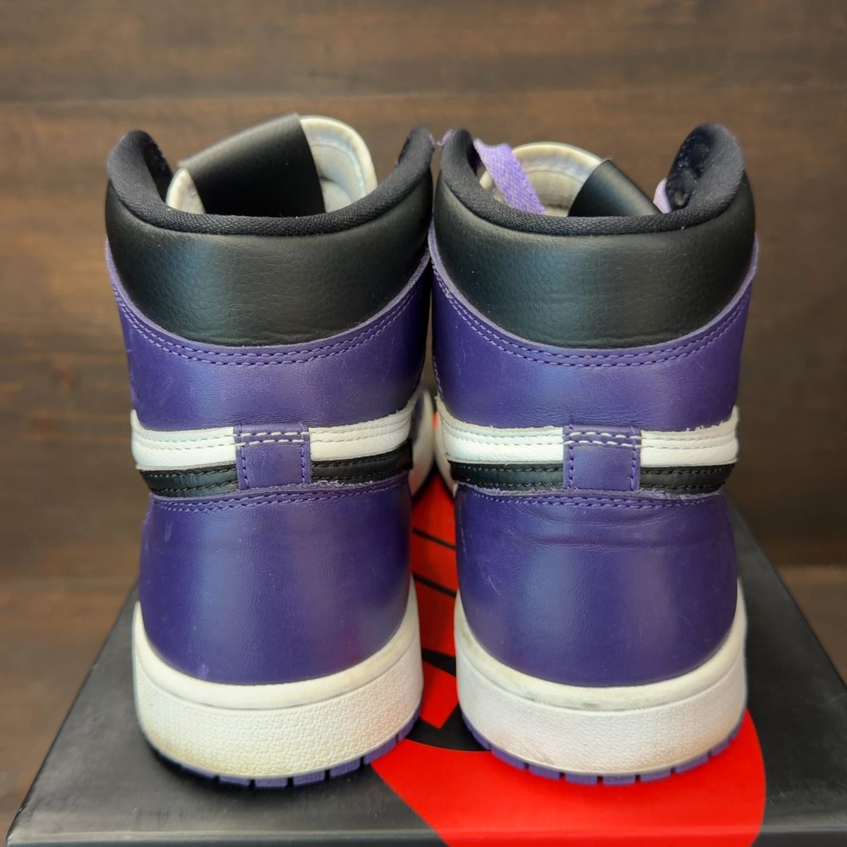 Jordan 1 Retro High Court Purple White Size 9 (Pre-Owned) - aux