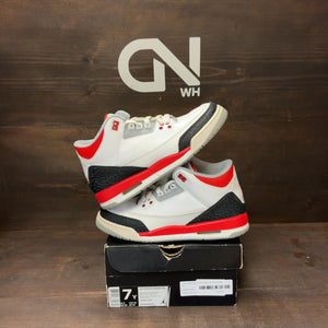 Jordan 3 Retro Fire Red (2013) (GS) Size 7Y (Pre-Owned) - front