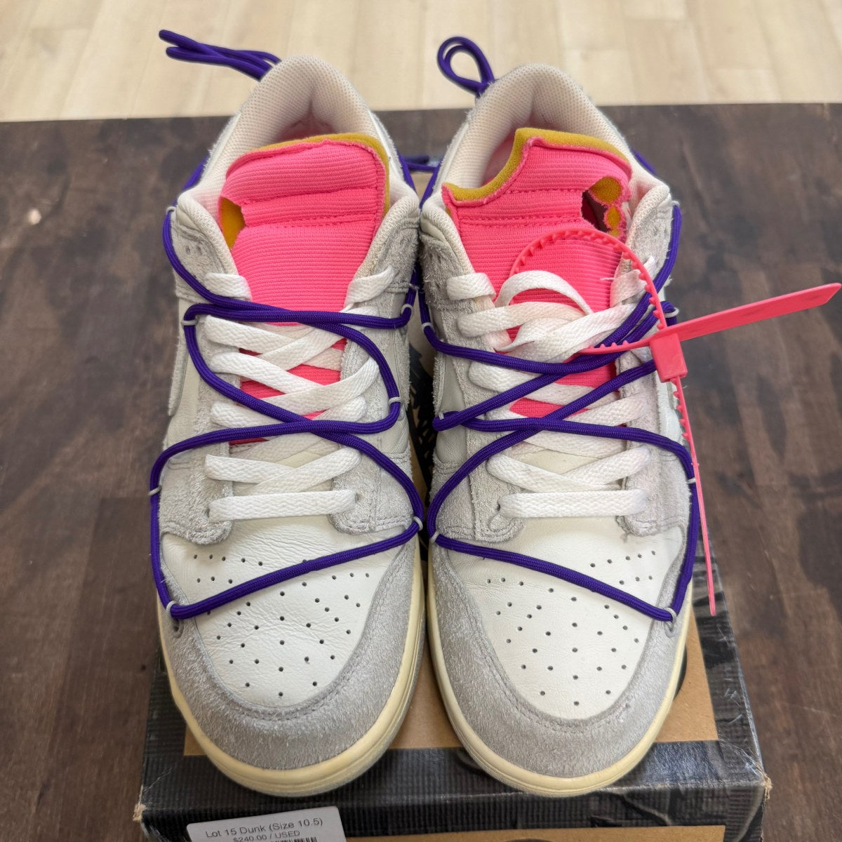 Nike Dunk Low Off-White Lot 15 - Image 2