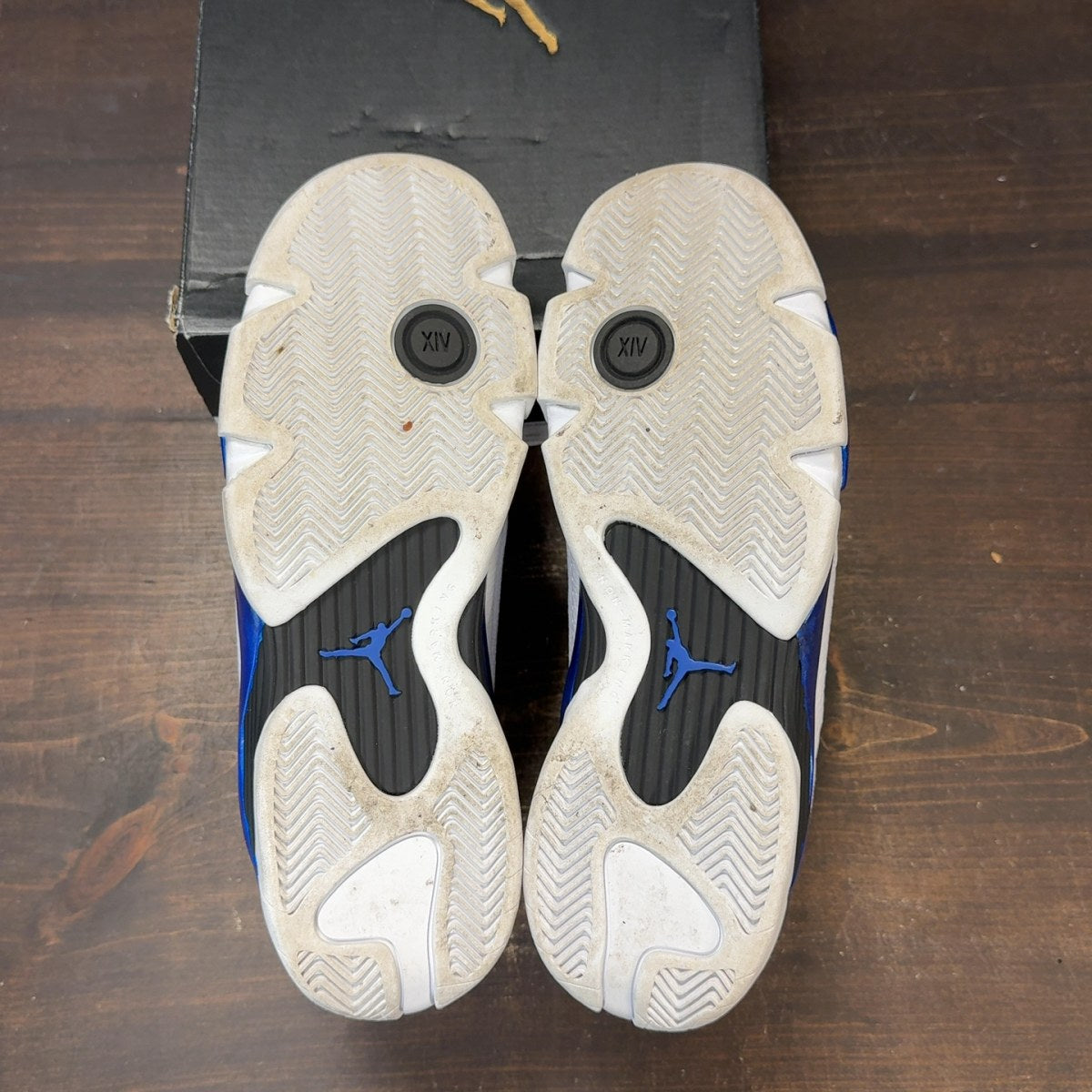 Jordan 14 Retro White Hyper Royal (GS) - Image 9