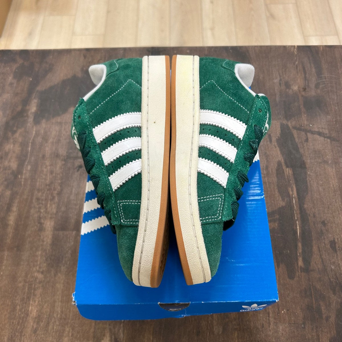adidas Campus 00s Dark Green Cloud White - Image 3