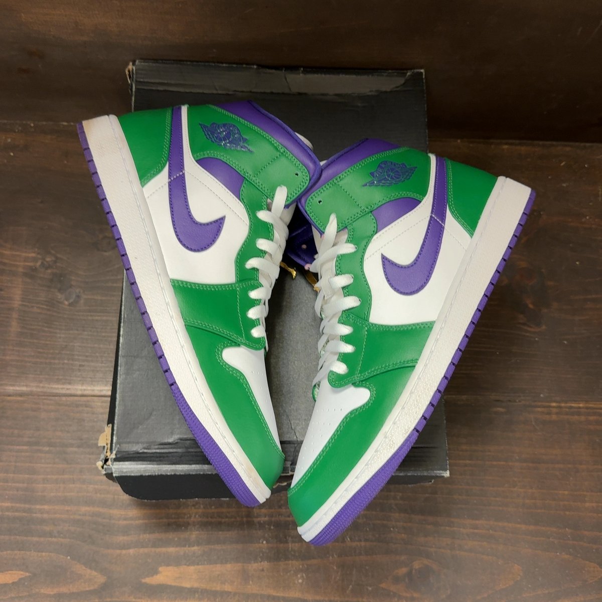 Jordan 1 Mid Incredible Hulk Size 12 (Pre-Owned) - back
