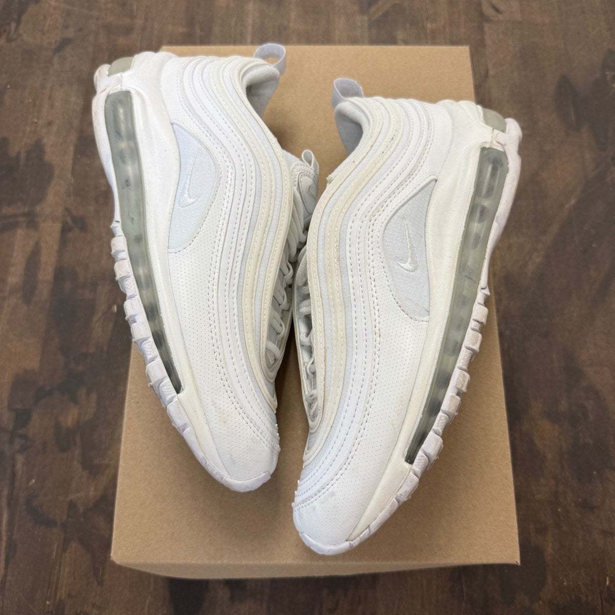 Nike Air Max 97 White Metallic Silver (GS) Size 6.5Y (Pre-Owned) - Image 1