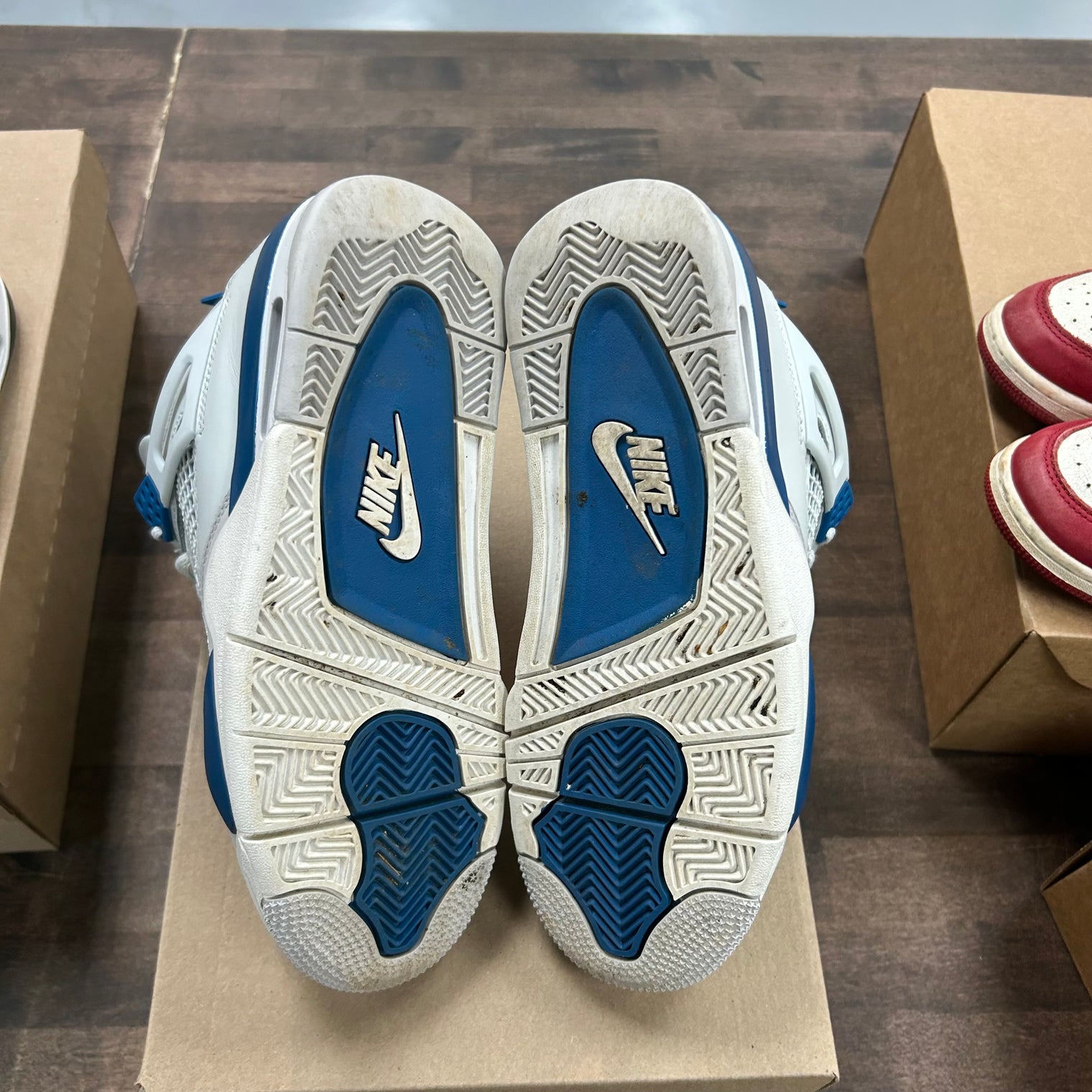 Military Blue Jordan 4 Retro (GS) (USED, No Box)