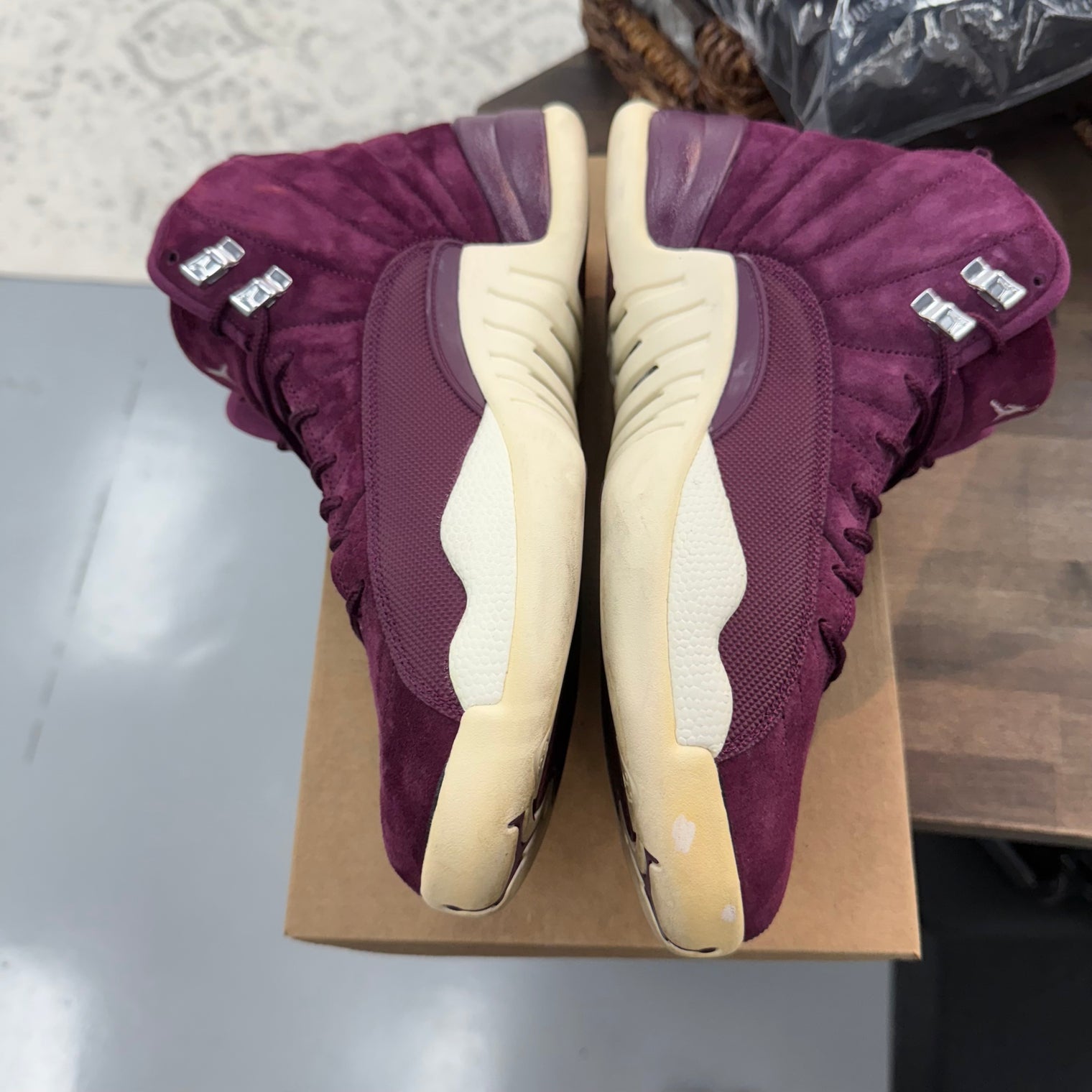 Burgundy Jordan 12 (Used, No Box)