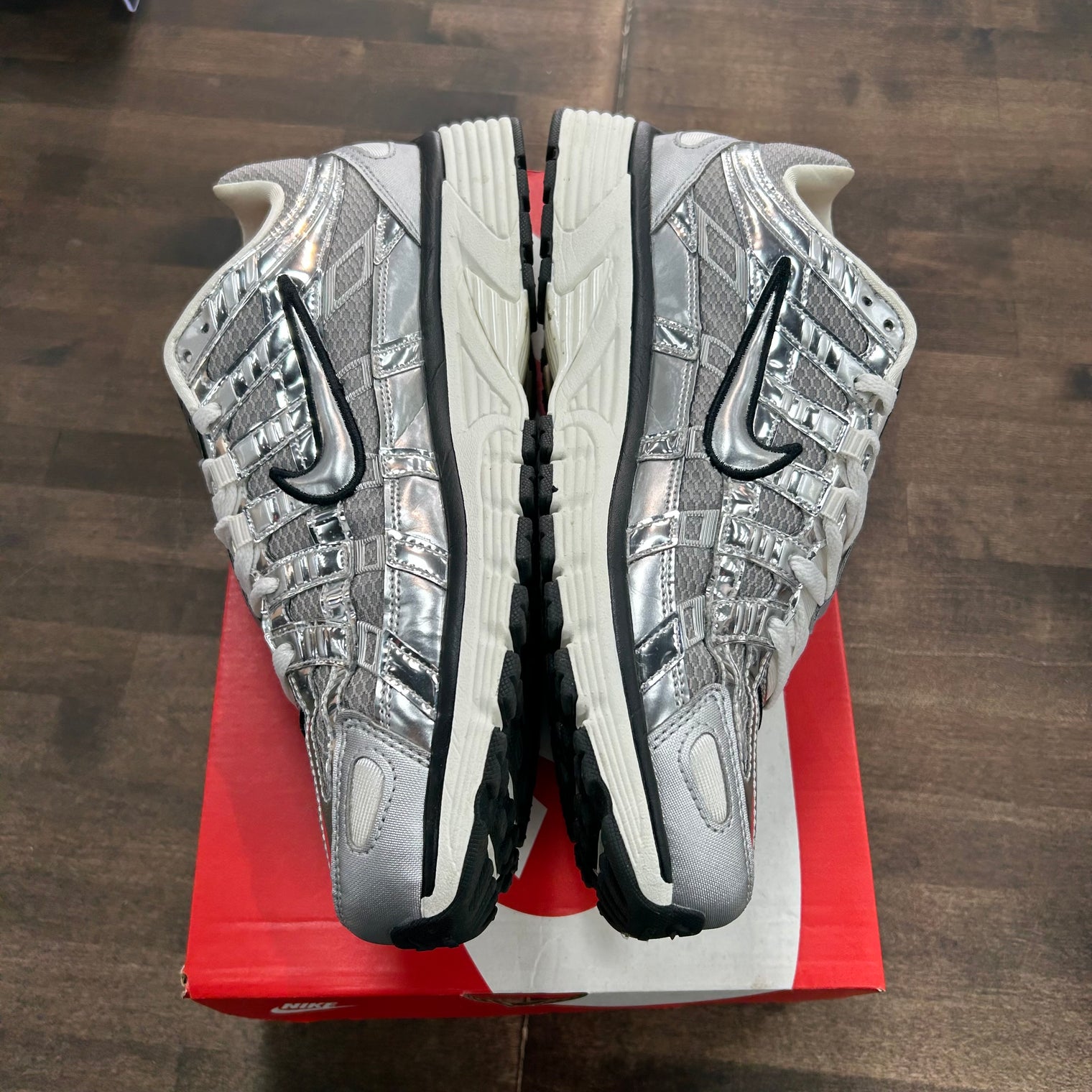 Metallic Silver Nike P-6000 (USED)