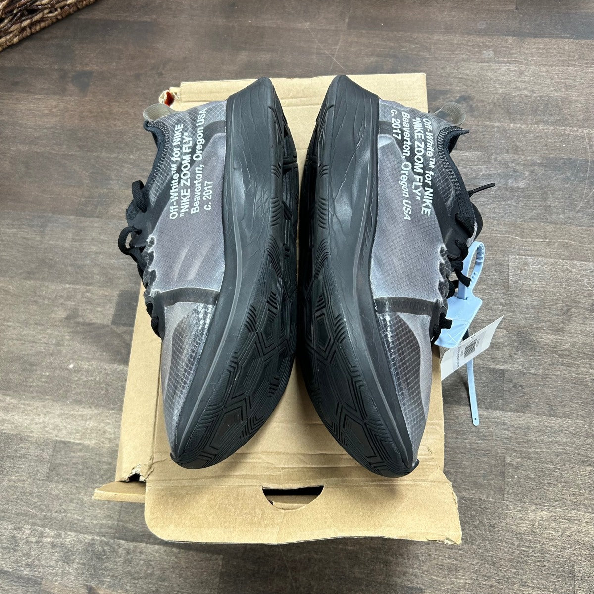 Nike Zoom Fly Off-White Black Silver Size 9 (Pre-Owned) - Image 3