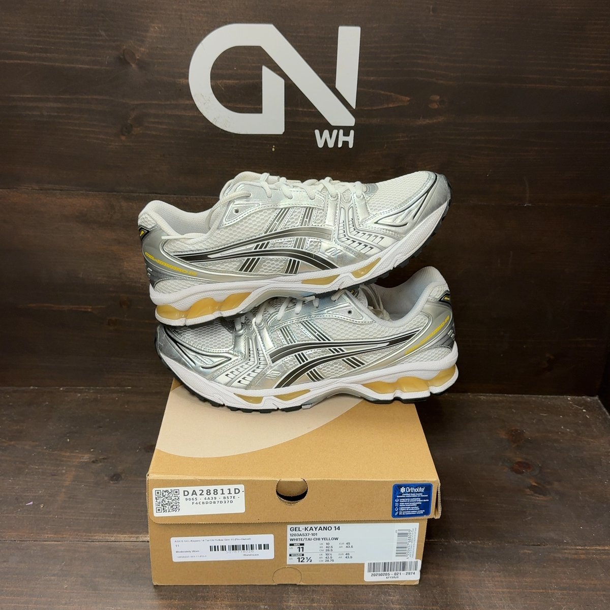 ASICS GEL-Kayano 14 Tai Chi Yellow Size 11 (Pre-Owned) - front