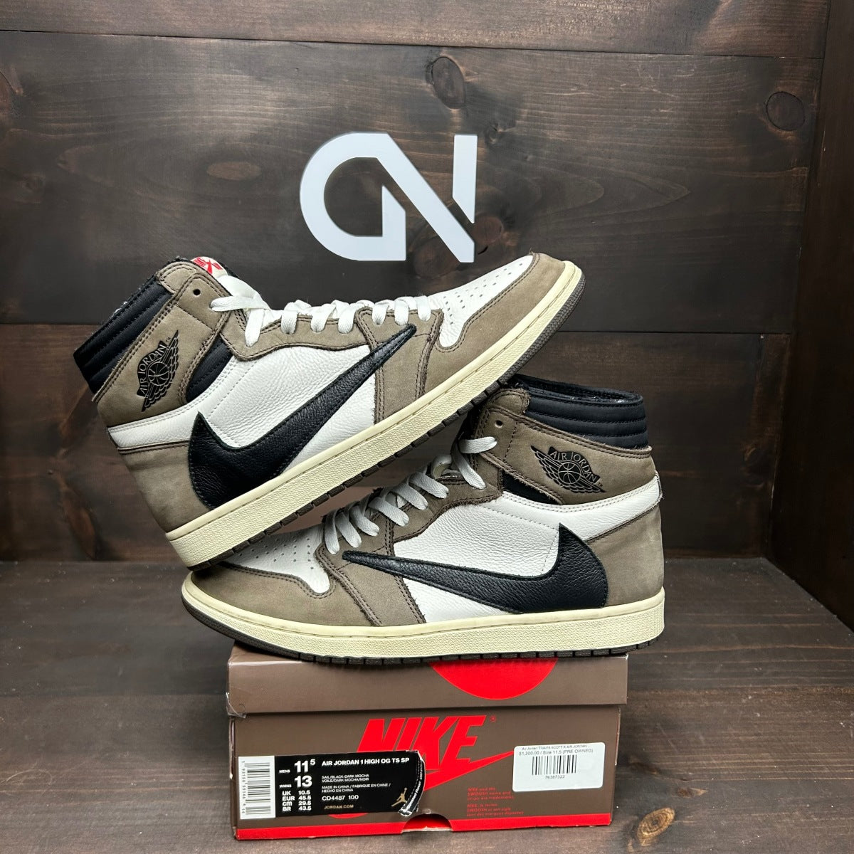 Jordan 1 Retro High OG SP Travis Scott Mocha - Image 1