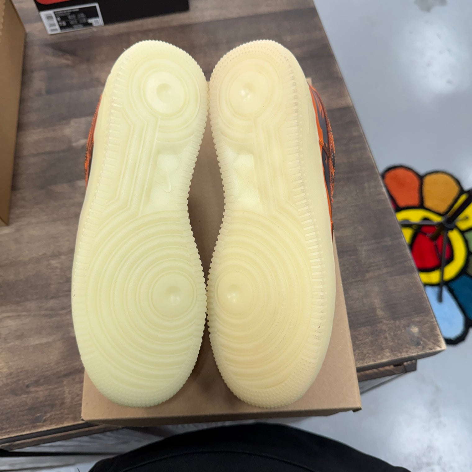 Nike Air Force 1 Low Orange Skeleton Halloween (2020) (Men's) (US 7) (Lightly Worn, No Box)