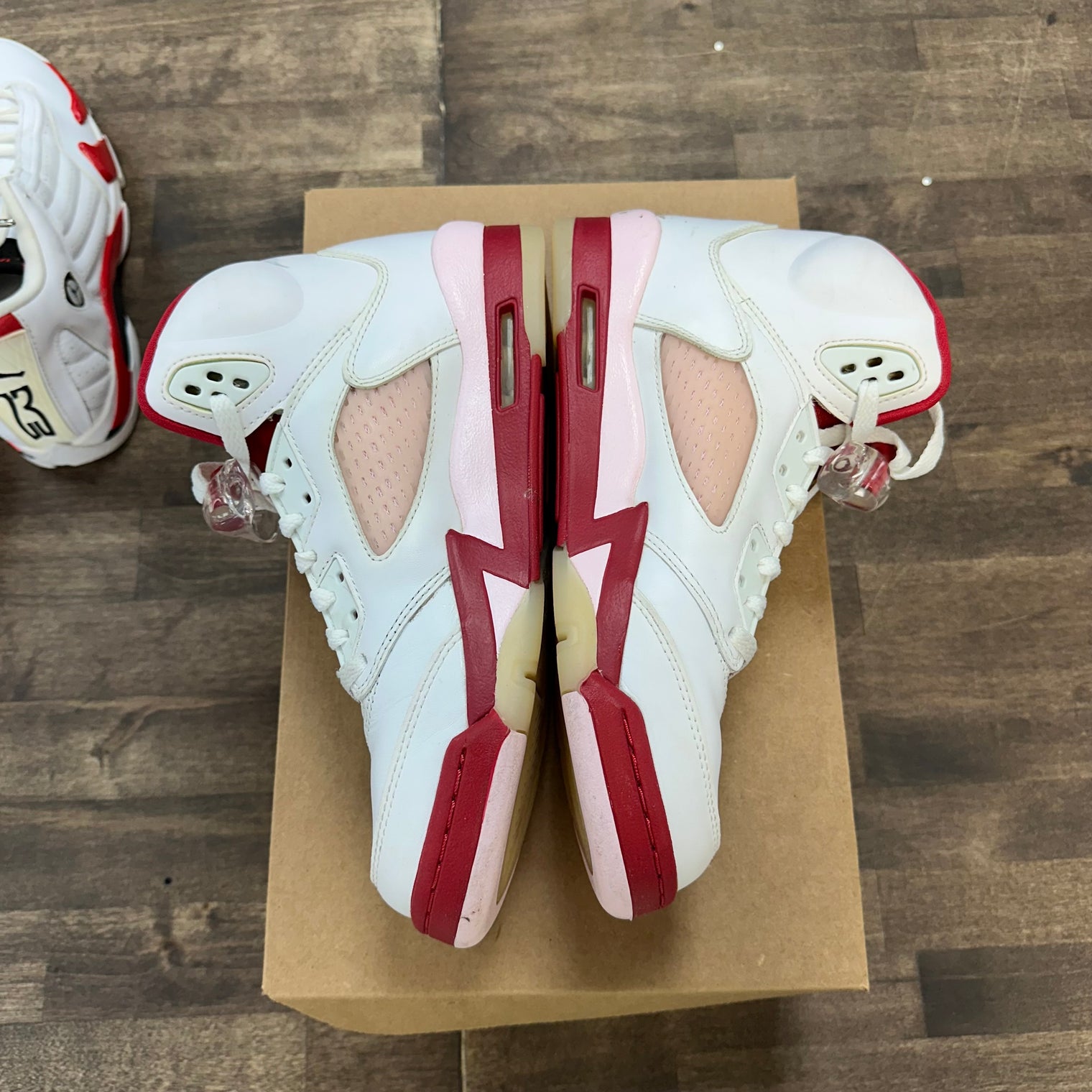 (W) White Pink Red Jordan 5 Retro (USED, No Box)