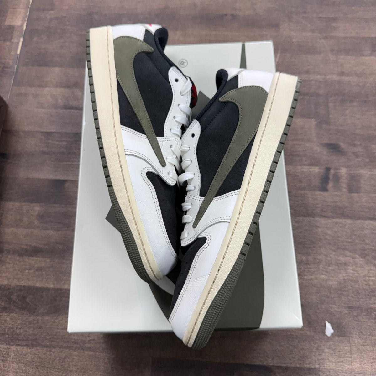 Jordan 1 Retro Low OG SP Travis Scott Olive (Women's) - Image 1