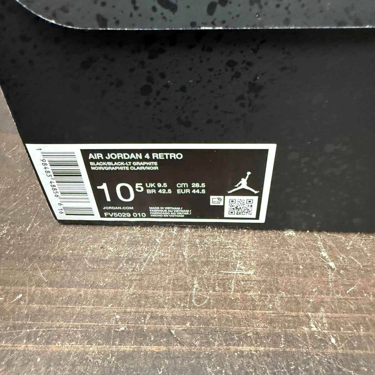 Jordan 4 Retro Black Cat (2025) Size 10.5 (Pre-Owned) - aux