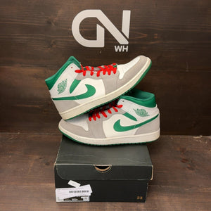 Jordan 1 Mid SE Grey Green Size 10.5 (Pre-Owned) - front