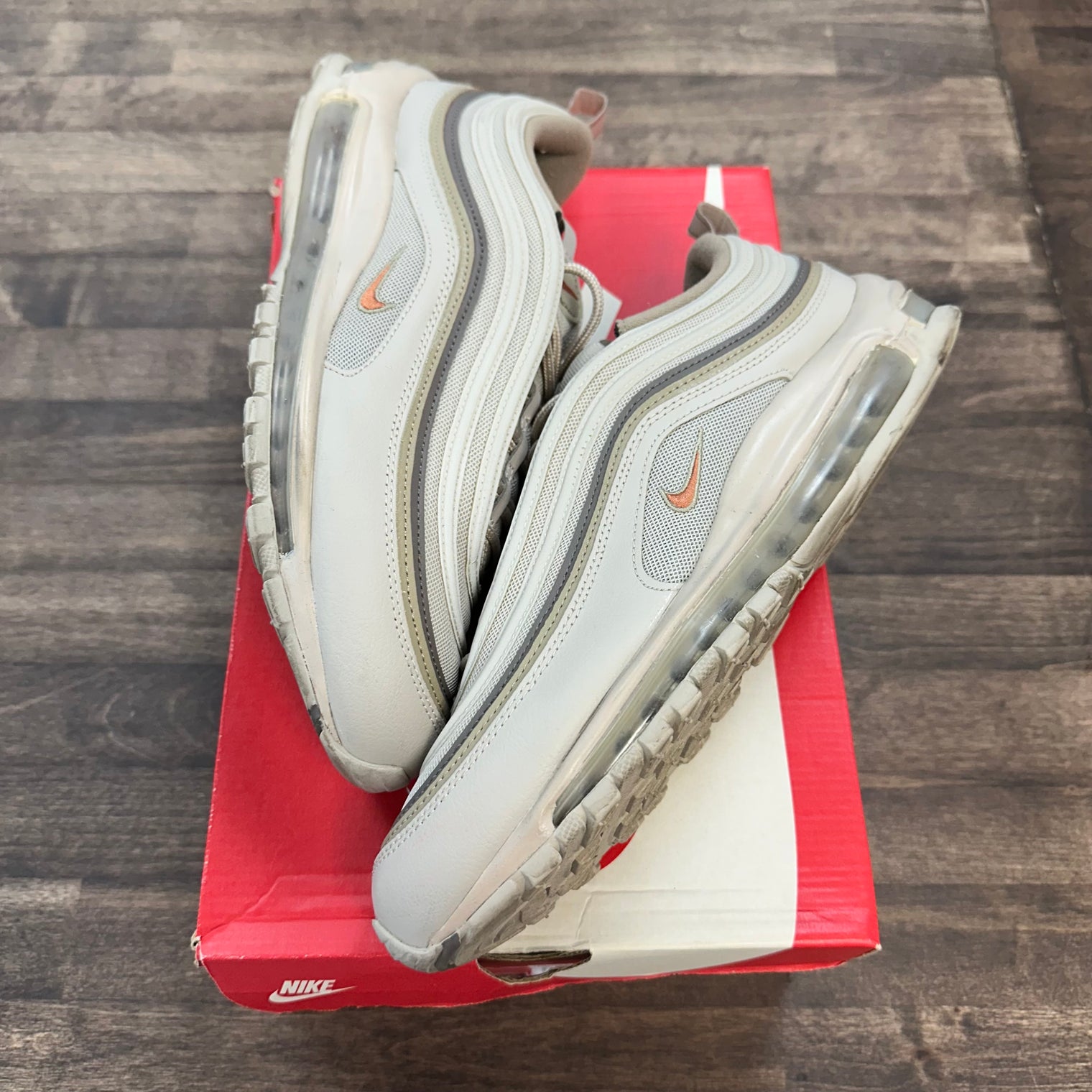 Cream Khaki Olive Air Max 97 (USED, Replacement Box)