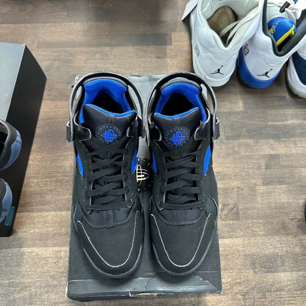 Nike Air Flight Huarache Black Lyon Blue (2015) - Image 2