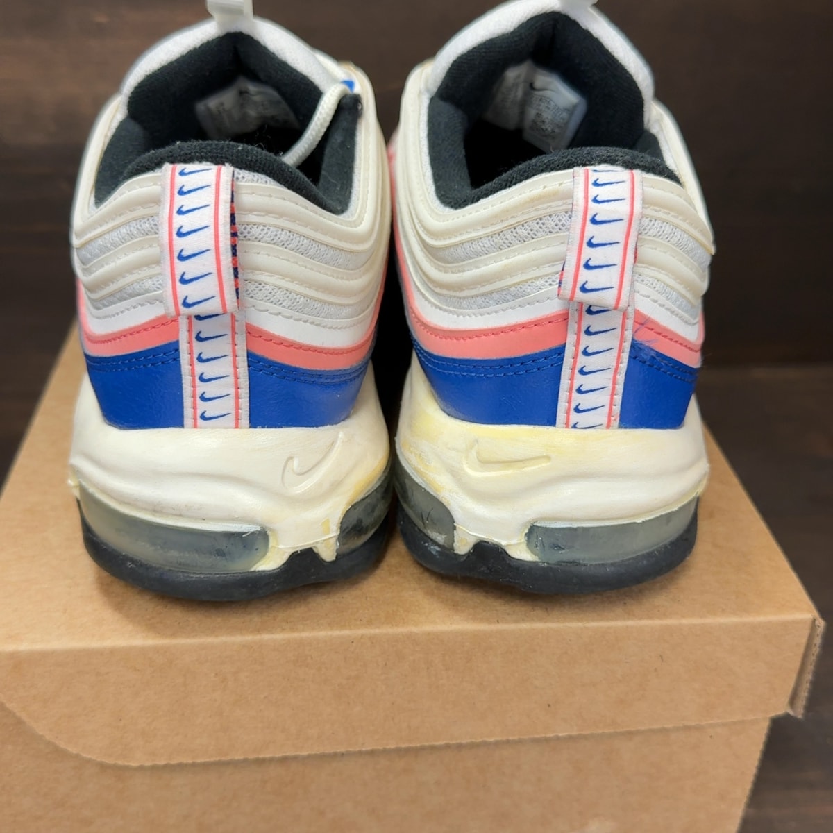 Nike Air Max 97 White Game Royal Pink Gaze Size 11 (Pre-Owned) - Image 5