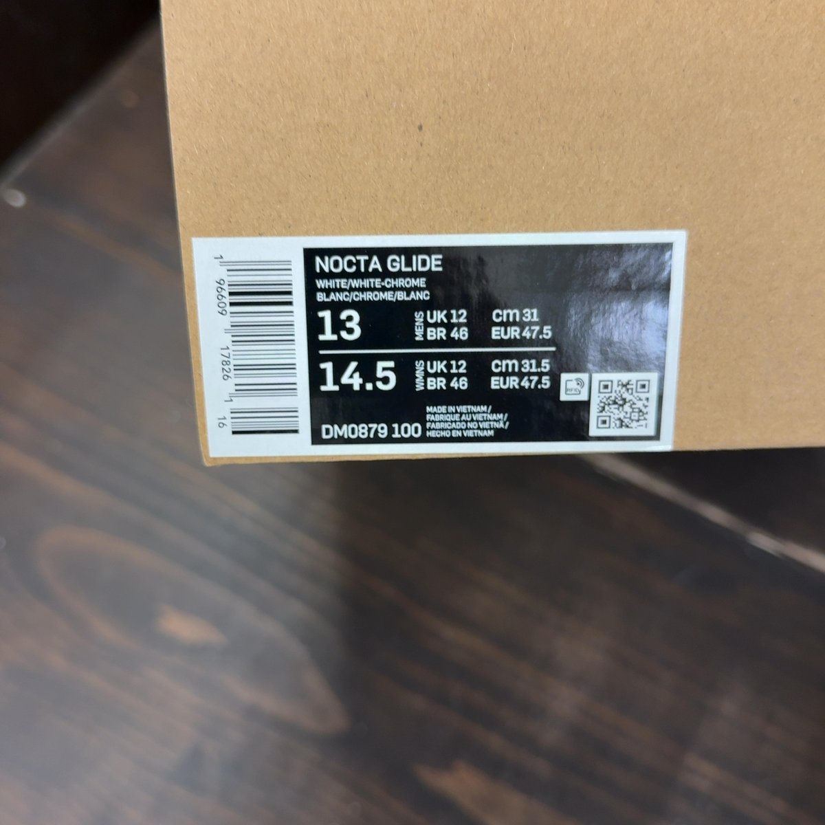 Nike NOCTA Glide Drake White Chrome Size 13 - aux
