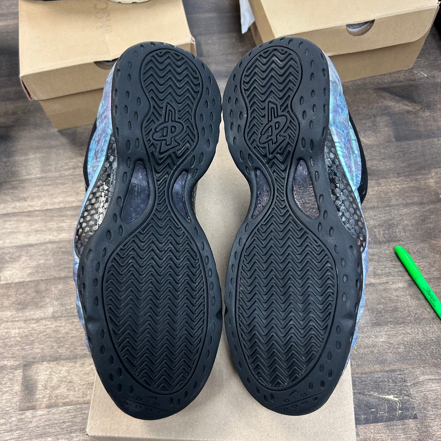 Abalone Air Foamposite One (USED, No Insoles, No Box)