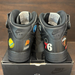 Nike Air Force 1 Mid Supreme NBA Black Size 10 (Pre-Owned) - aux