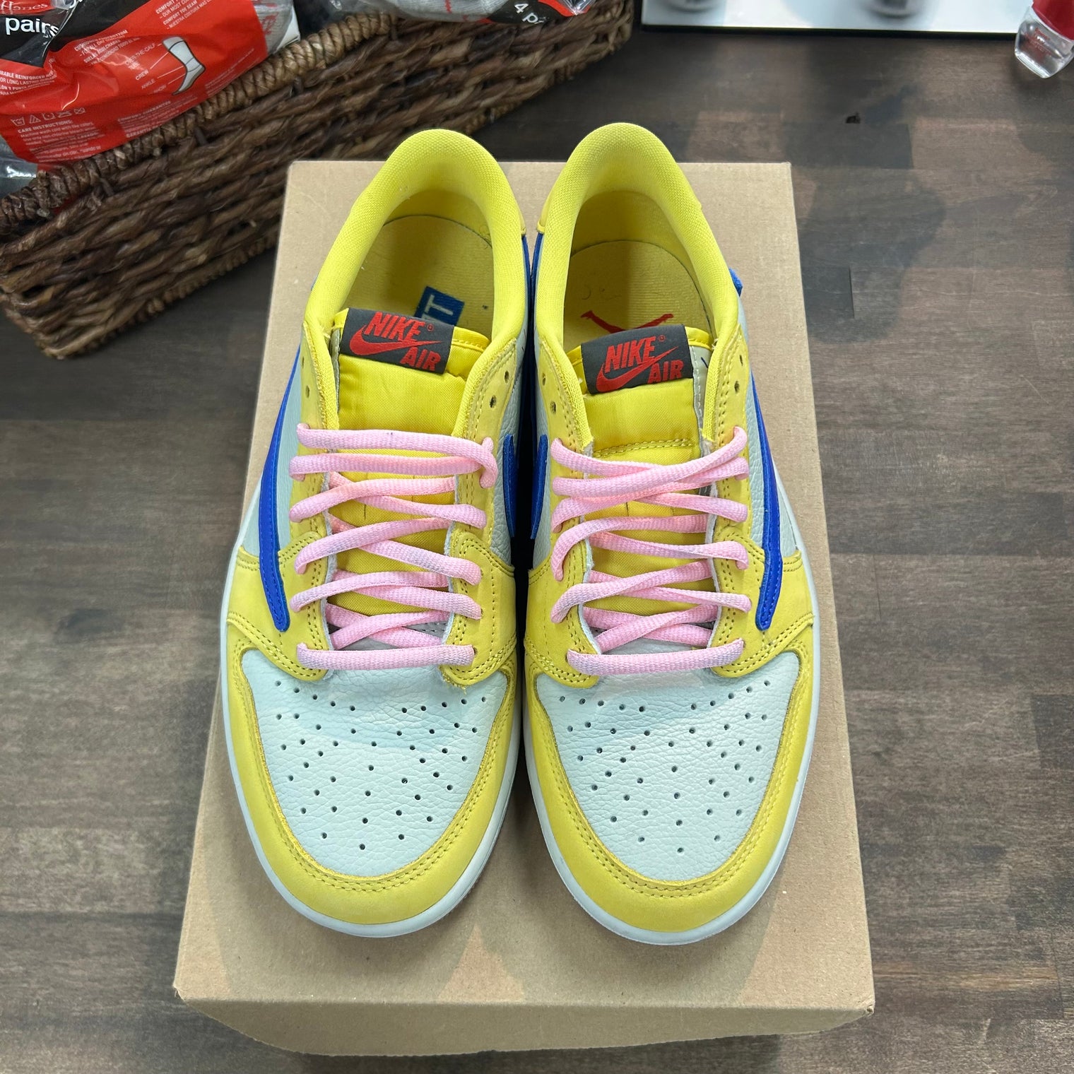 Travis Scott Canary Jordan 1 Low OG SP (W) (USED, No Box)