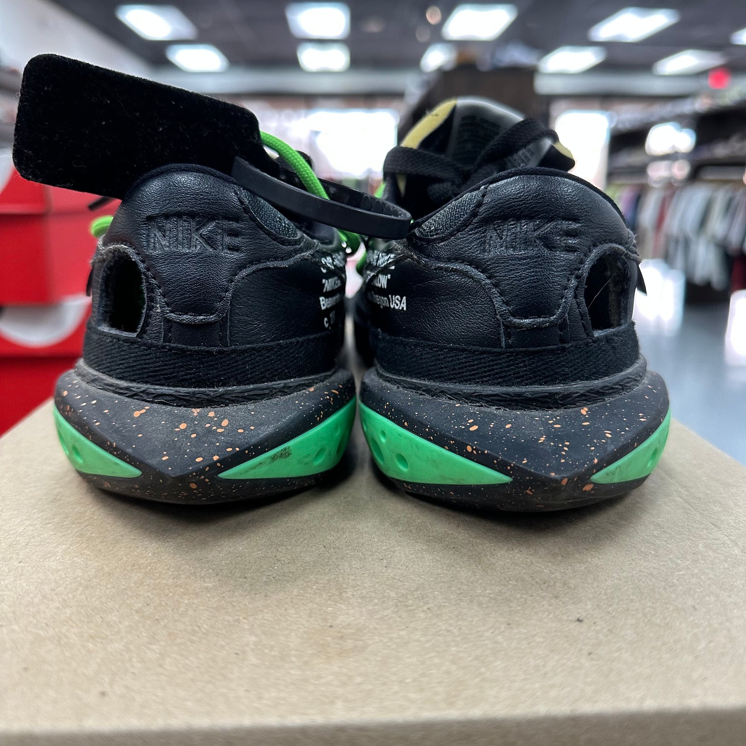 Off-White Black Electro Green Nike Blazer Low (USED,No Box)