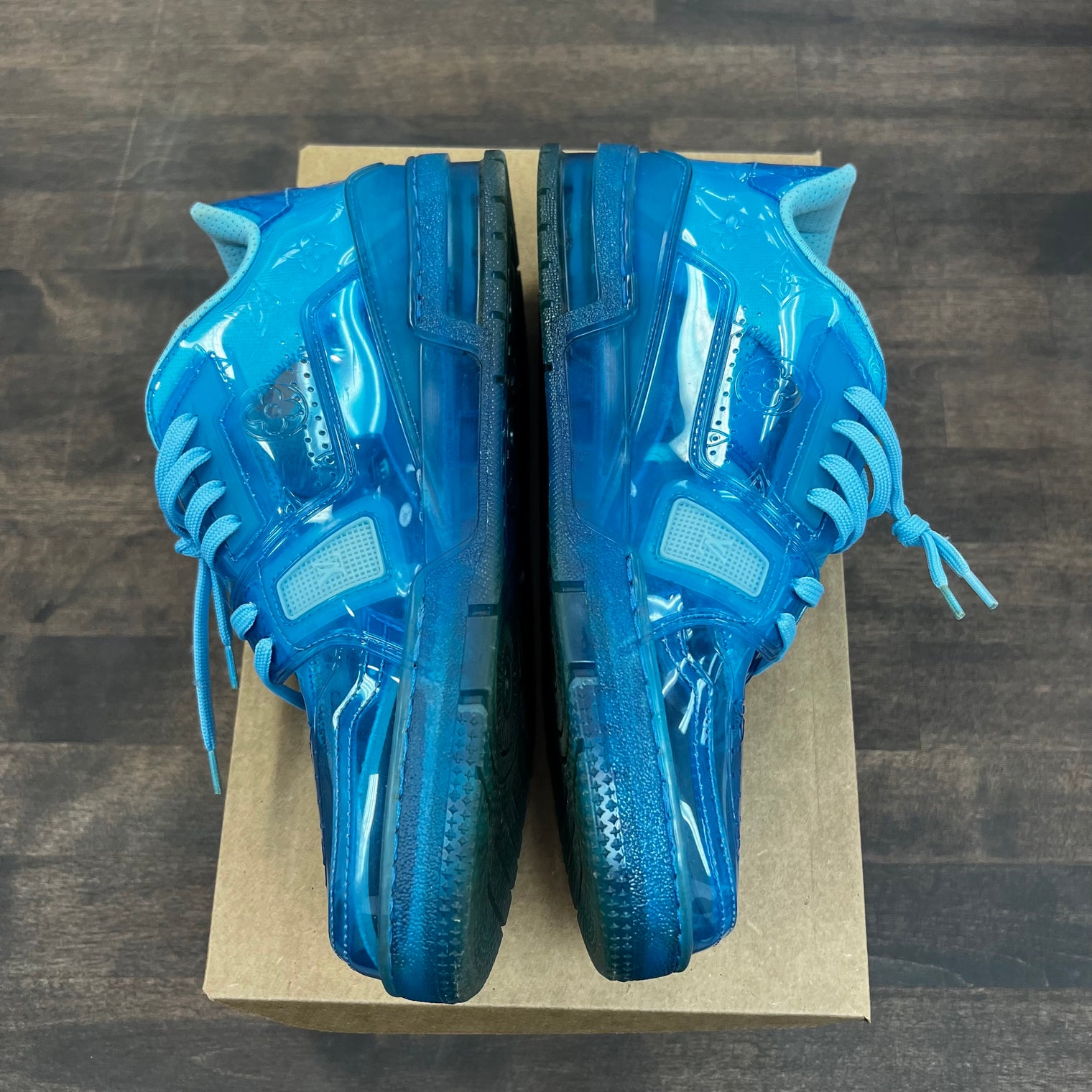 Louis Vuitton Trainer Clear Blue Sneaker (USED ,no box)