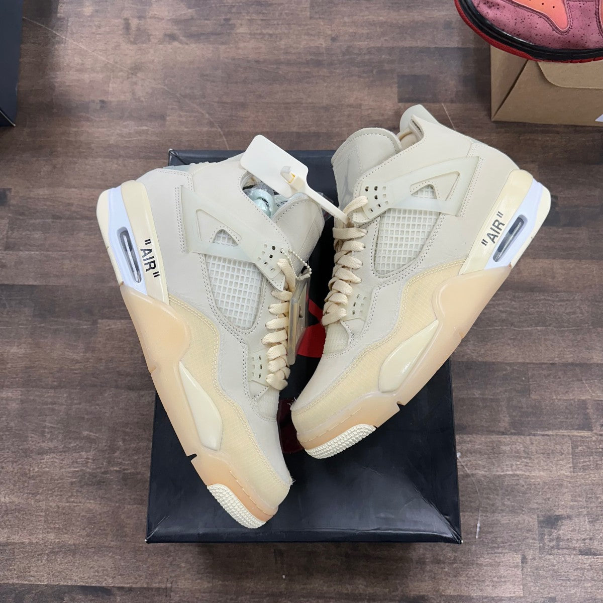 Jordan 4 Retro Off-White Sail (Women's) - Image 1