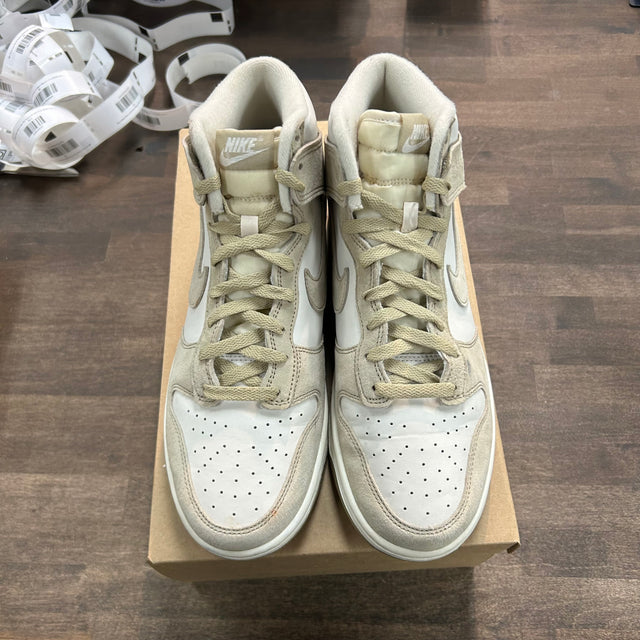 Nike Dunk High Tan Suede White (US 10) (USED,No Box)