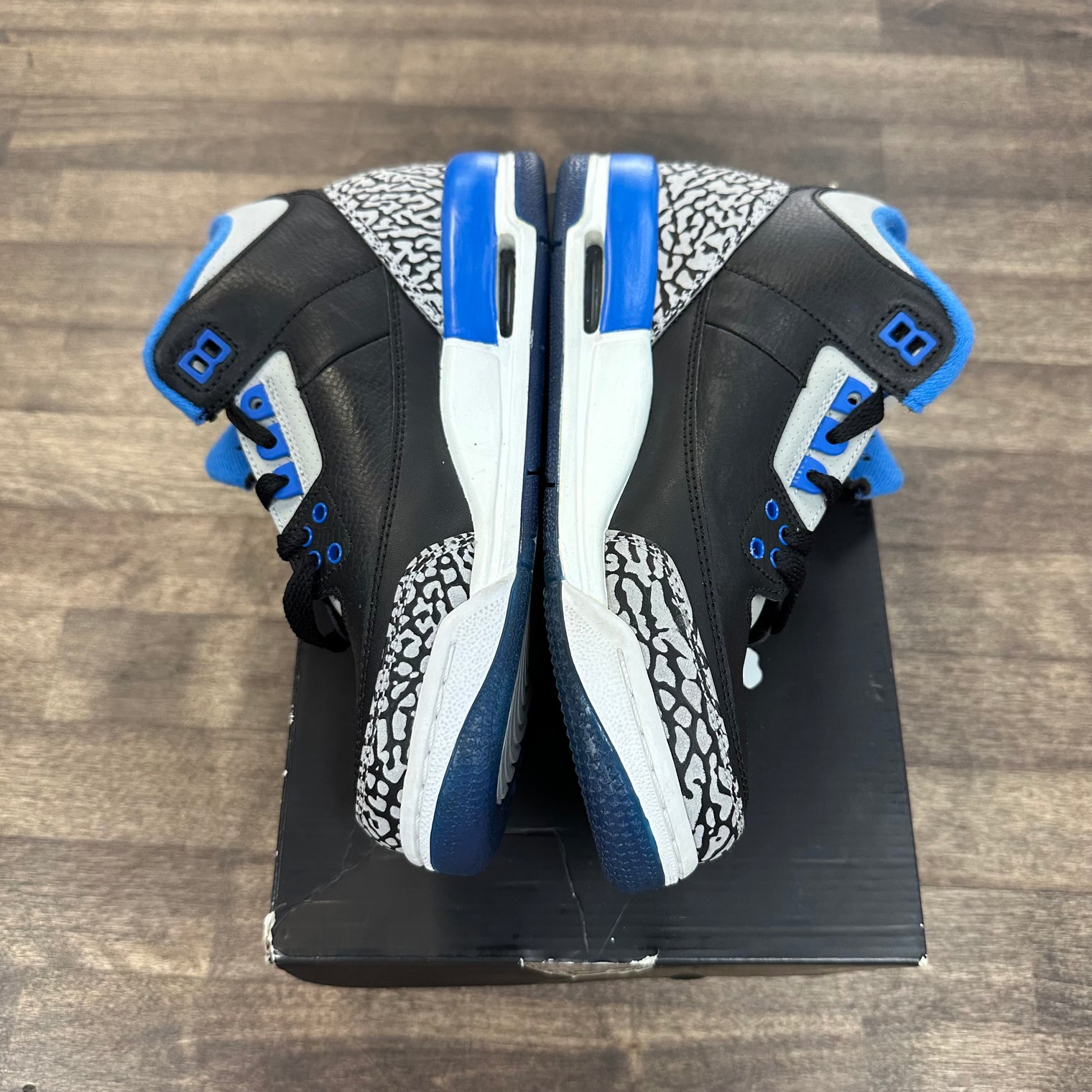 Sport Blue Jordan 3 Retro (GS) (USED, No Box)