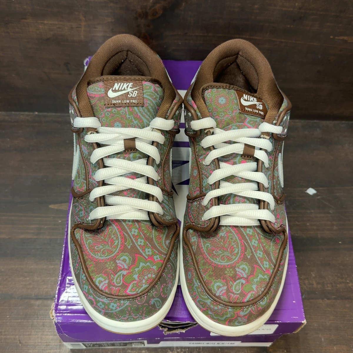 Nike SB Dunk Low Pro Paisley Brown Size 10 (Pre-Owned) - tag