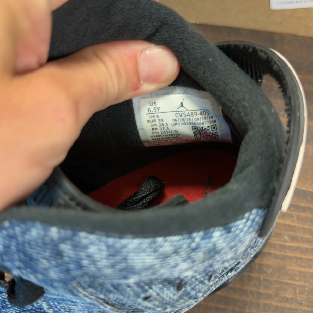 Jordan 6 Retro Washed Denim (GS) Size 6.5Y (Pre-Owned) - Image 7