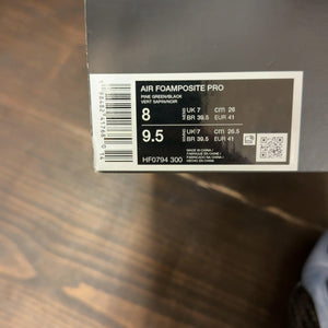Nike Air Foamposite Pro Pine Green (2025) Size 8 - aux