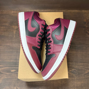 Jordan 1 Low Dark Beetroot Black (Women's) Size 12W (Pre-Owned) - Image 2