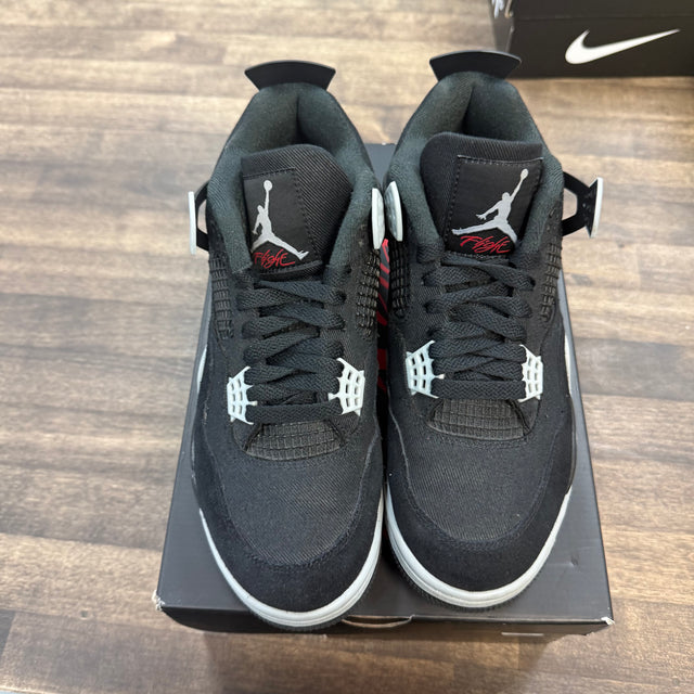 Black Canvas Jordan 4 Retro (Used)