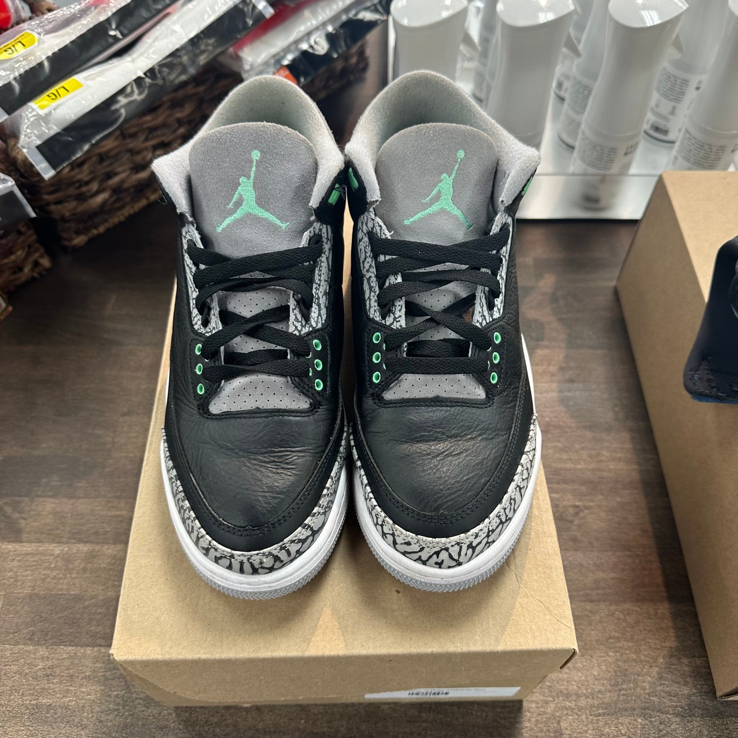 Green Glow Jordan 3 Retro (USED, No Box)