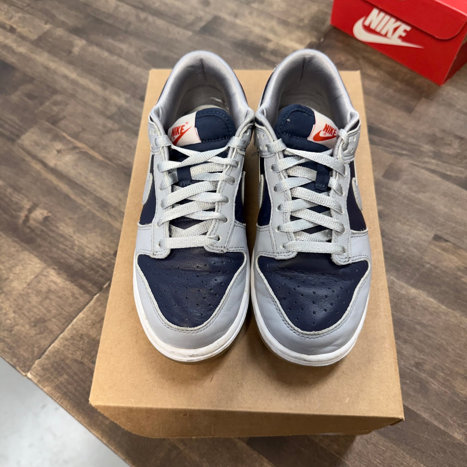 College Navy Dunk Low (W) (USED,No Box)