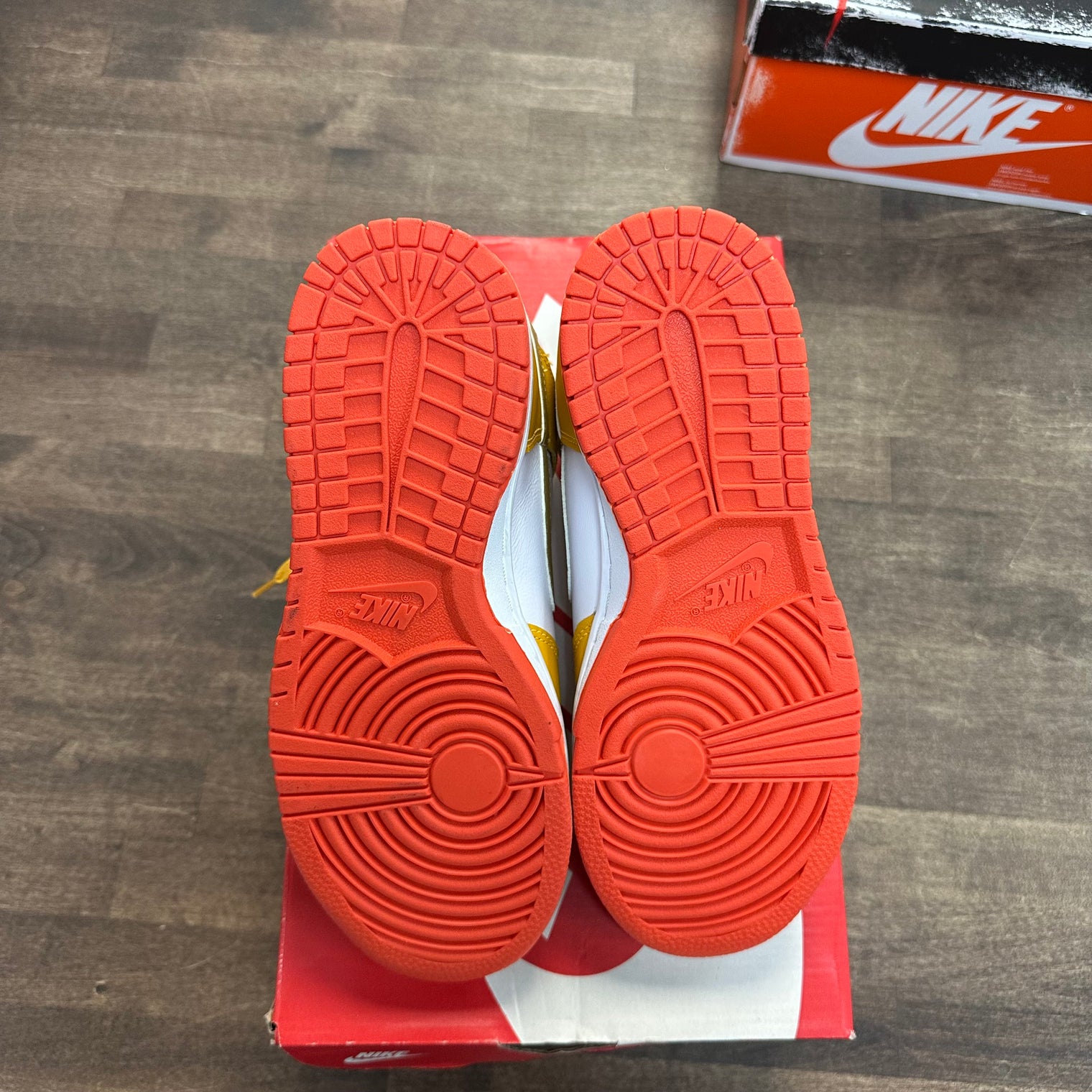 University Gold Nike Dunk High (W) (Lightly Worn)