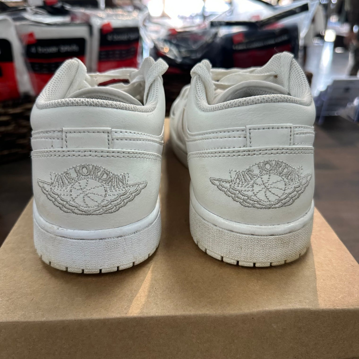 Triple White Jordan 1 Low (USED, No Box)