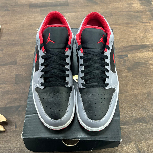Black Light Smoke Grey Gym Red Jordan 1 Low (USED)