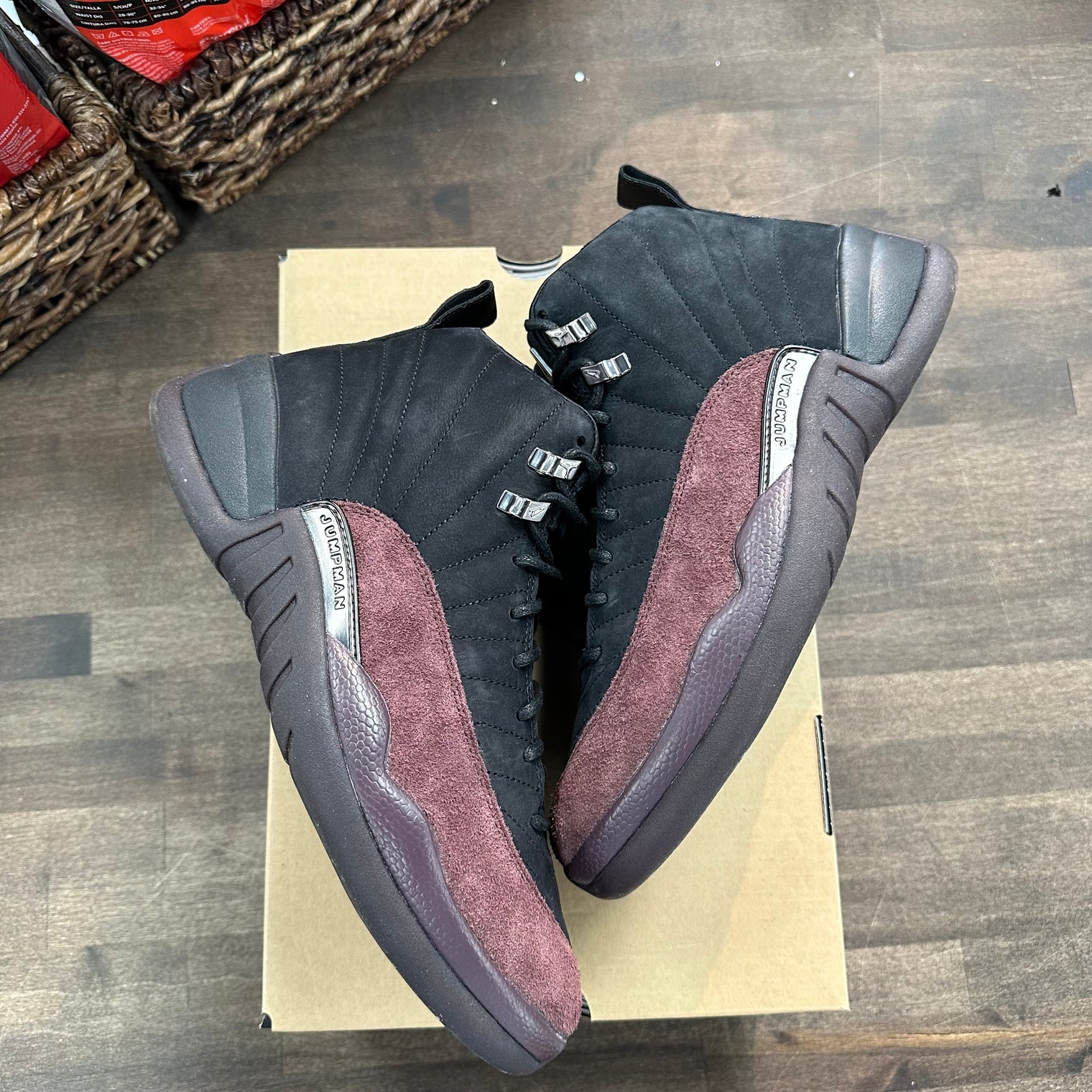 A Ma Maniere Black Jordan 12 Retro (W) (USED)